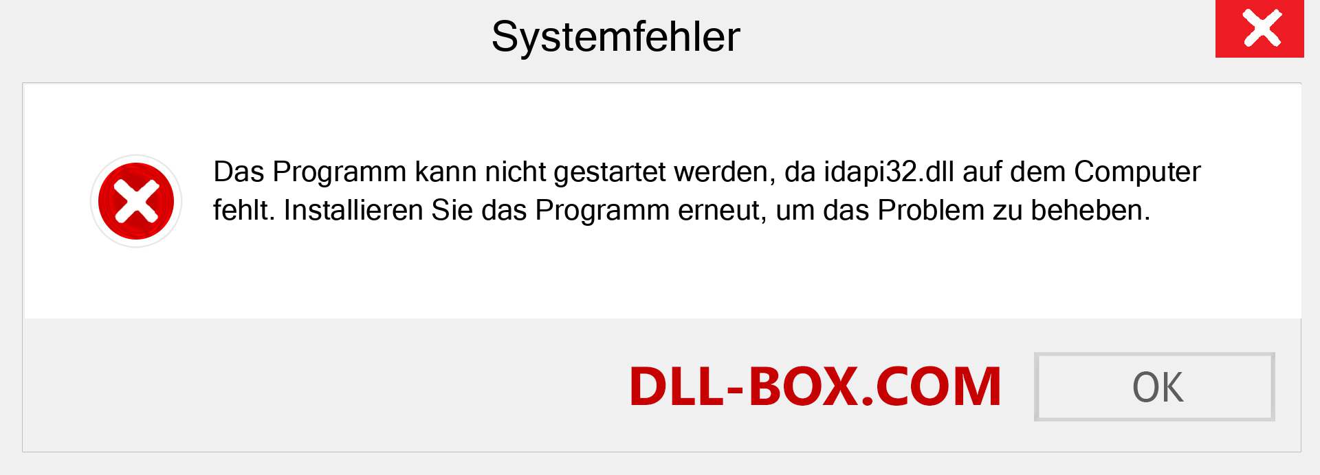 idapi32.dll-Datei fehlt?. Download für Windows 7, 8, 10 - Fix idapi32 dll Missing Error unter Windows, Fotos, Bildern