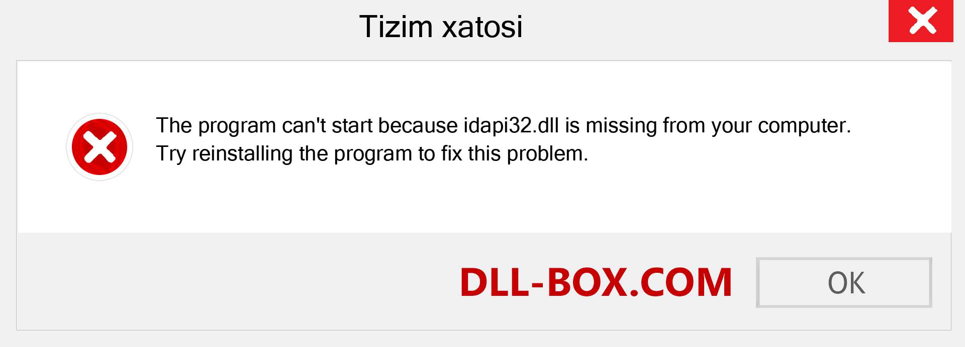 idapi32.dll fayli yo'qolganmi?. Windows 7, 8, 10 uchun yuklab olish - Windowsda idapi32 dll etishmayotgan xatoni tuzating, rasmlar, rasmlar